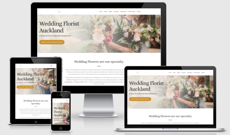 Website build and SEO for Wedding Florist in Auckland